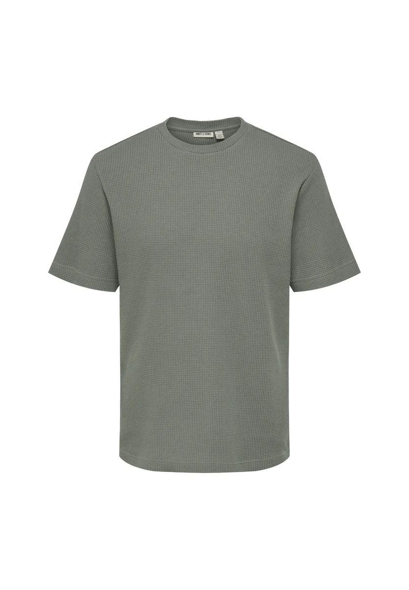 Waffelstrick-T-Shirt im Relaxed Fit
