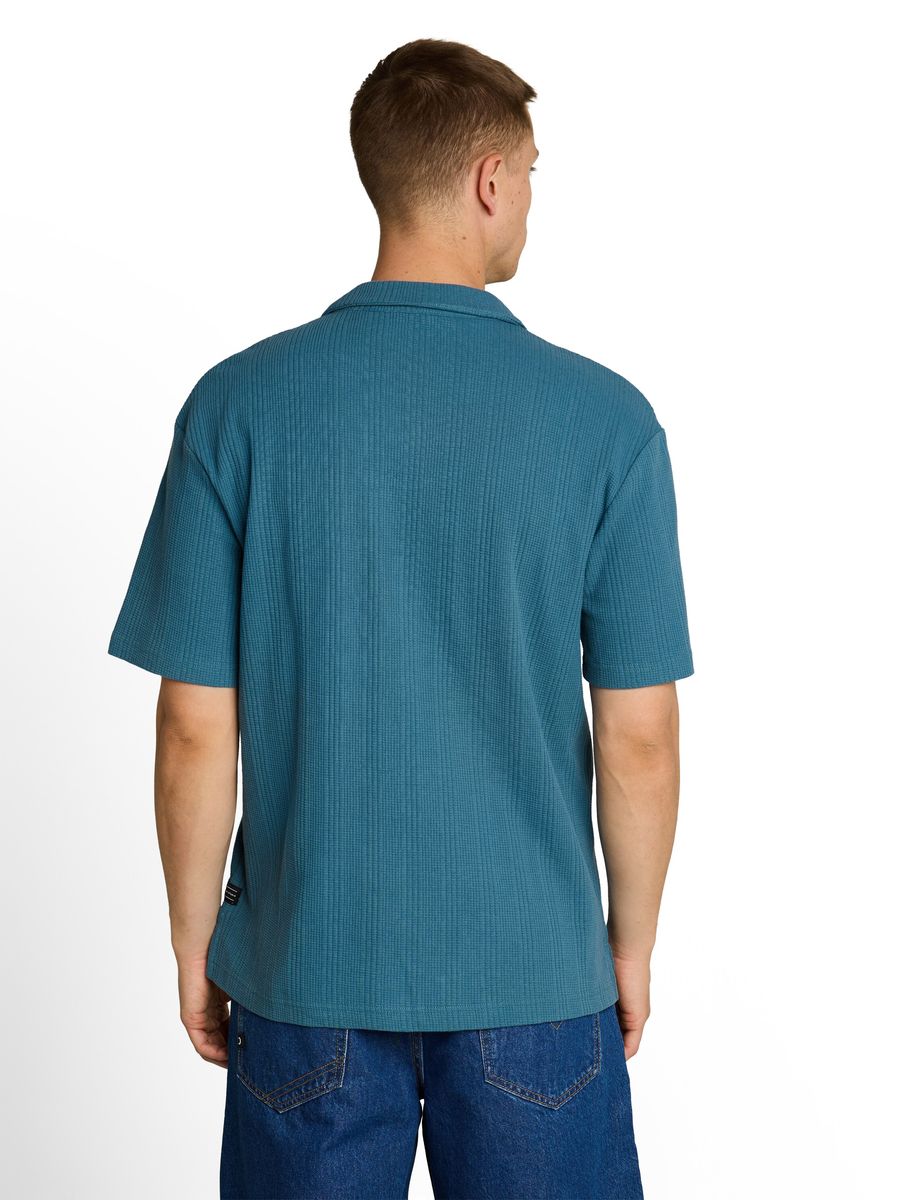 Baumwoll-Poloshirt mit Waffelstruktur