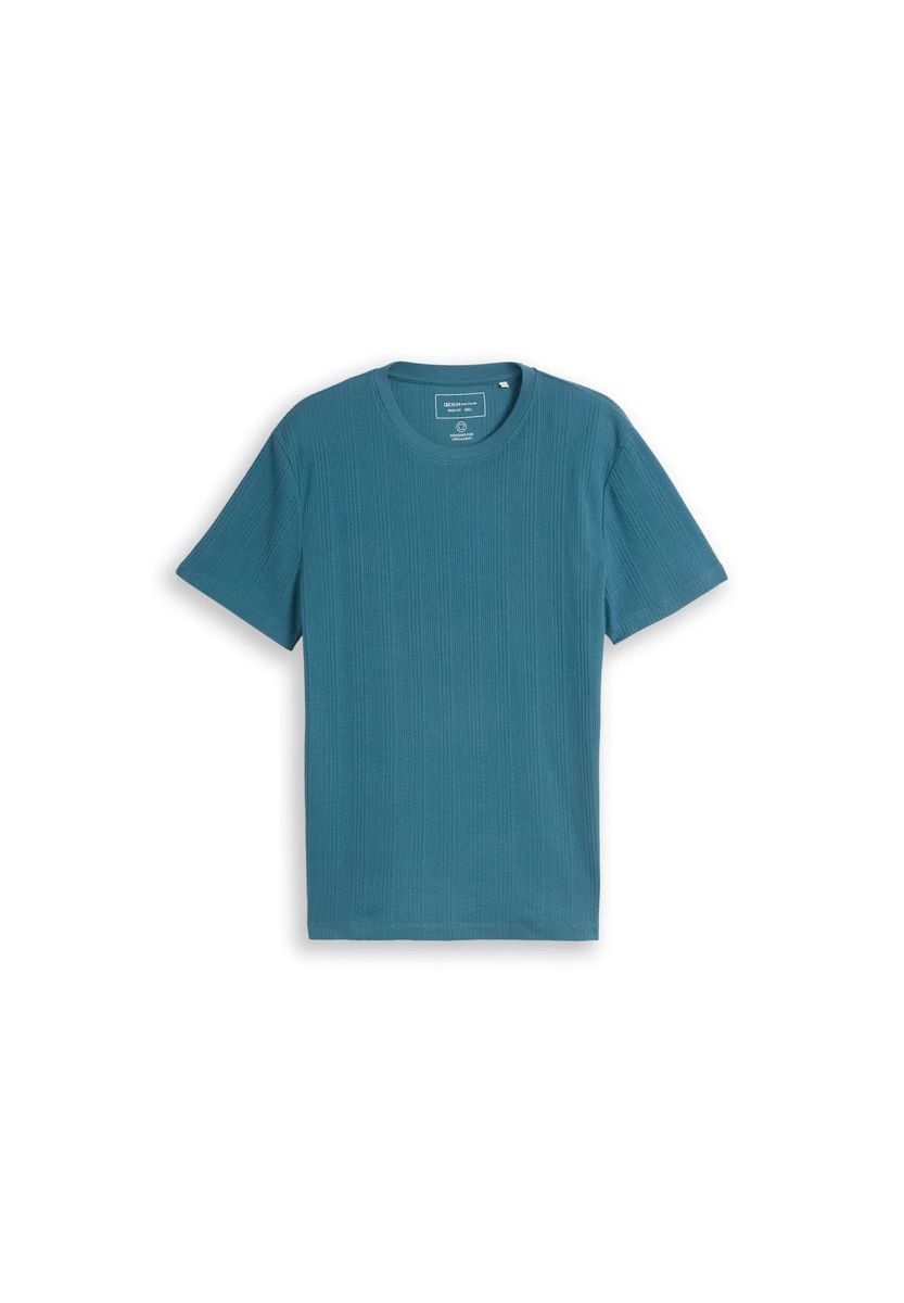 Kurzärmliges T-Shirt mit Waffelstruktur