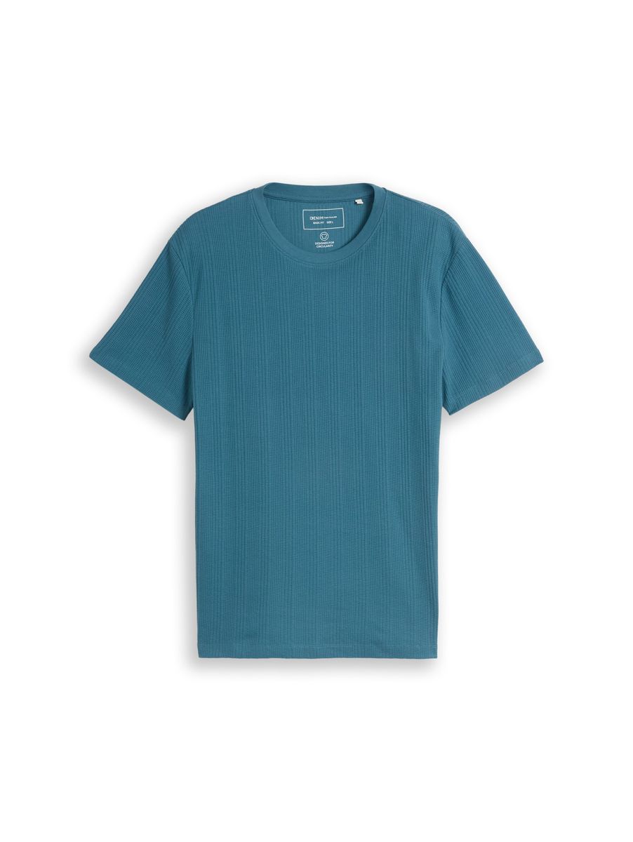 Kurzärmliges T-Shirt mit Waffelstruktur