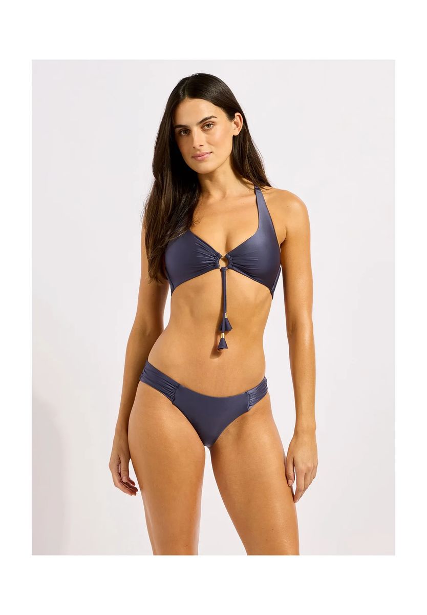 Halter-Bikini-Oberteil mit Quasten