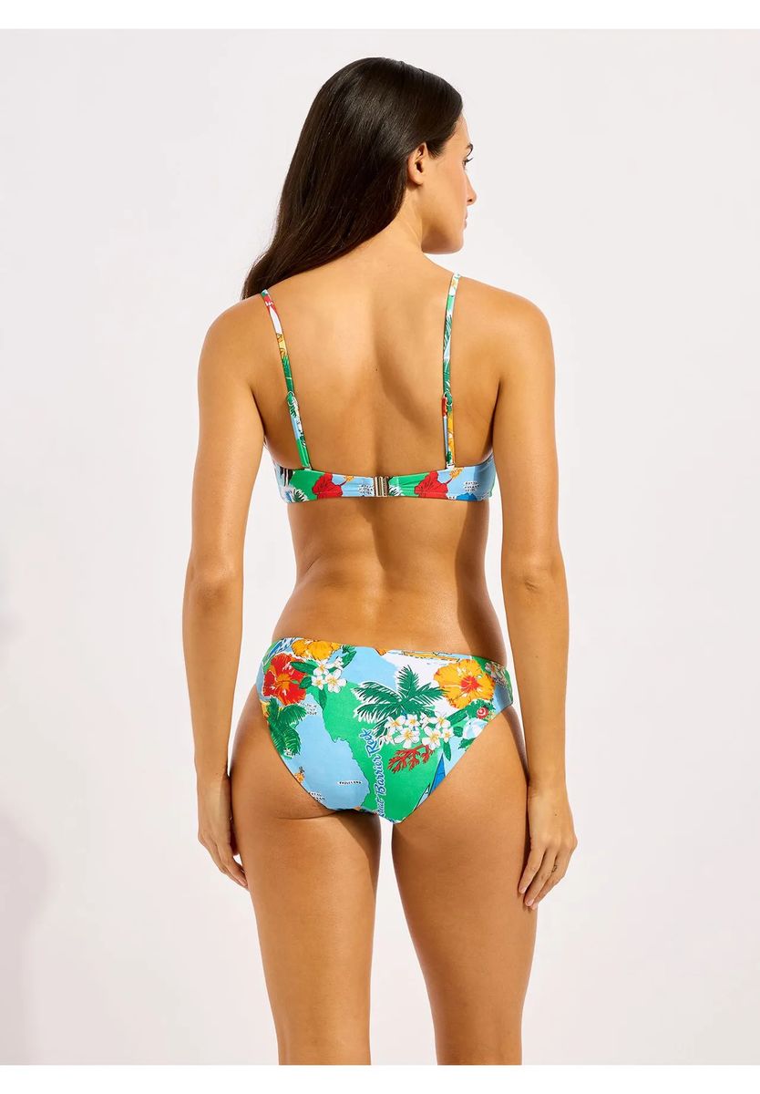 Bikini-Oberteil mit tropischem Ring-Detail