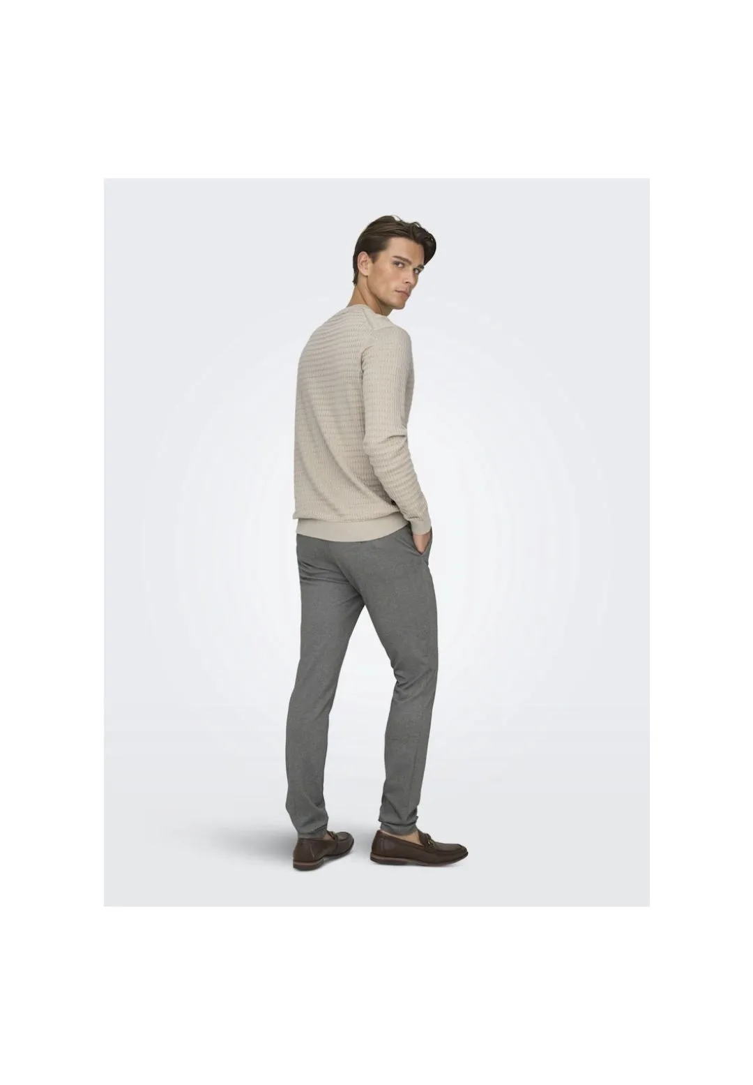 Schmale Stretch-Chino-Hose