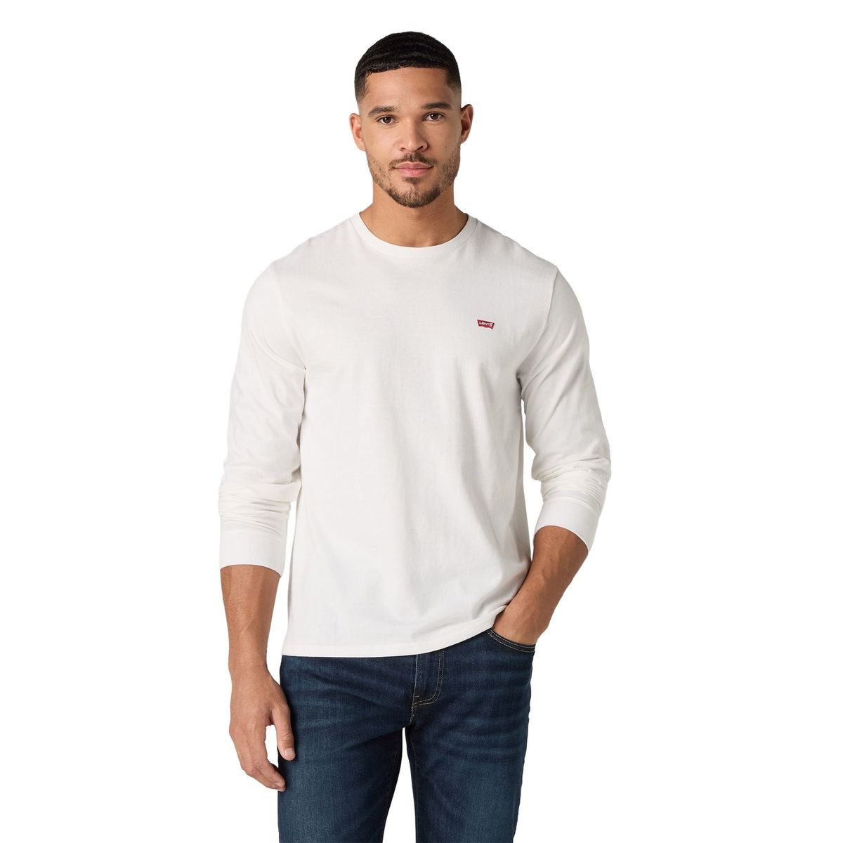 Klassisches Baumwoll-Langarmshirt