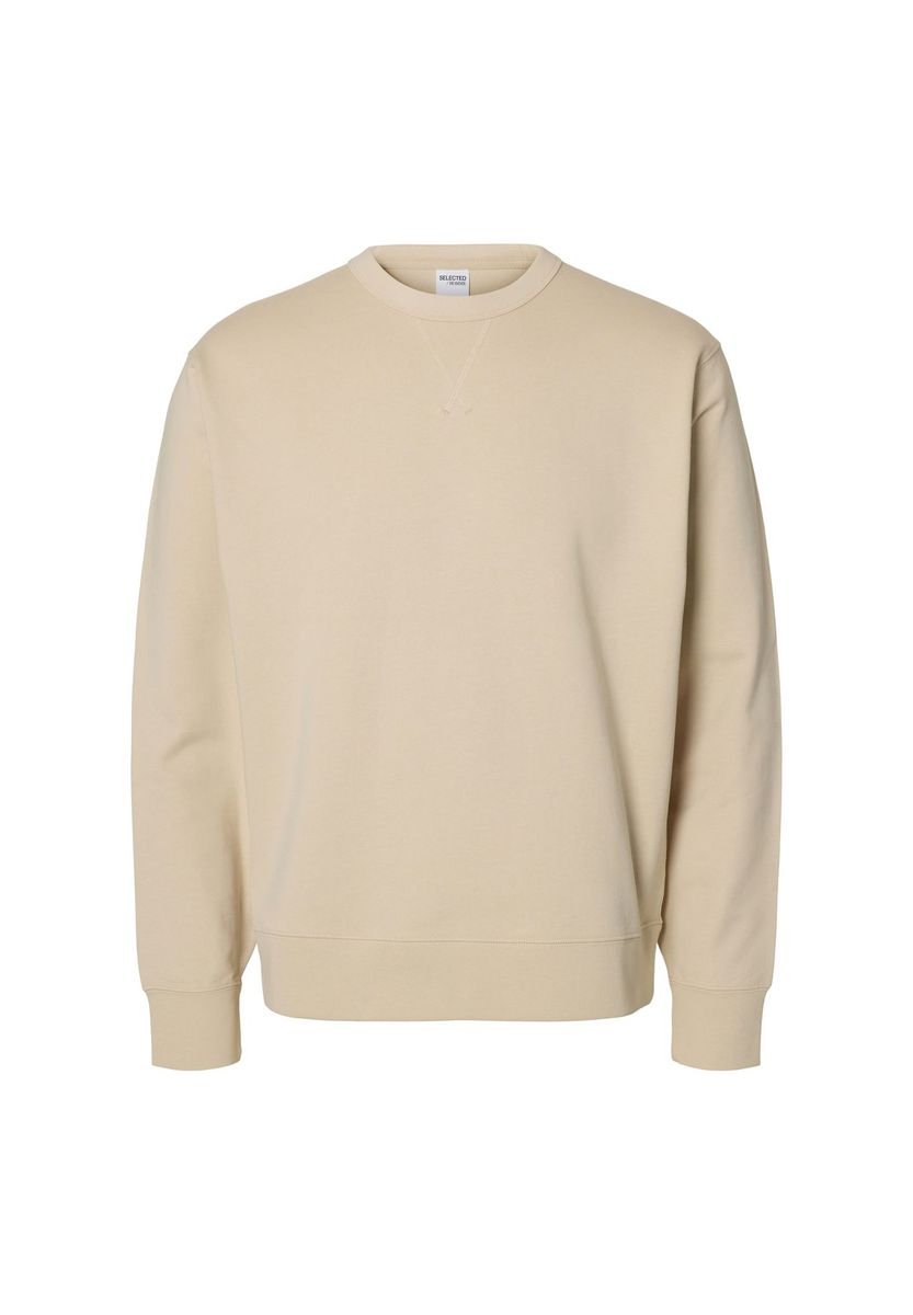 Baumwoll-Sweatshirt mit Rundhalsausschnitt und lockerer Passform