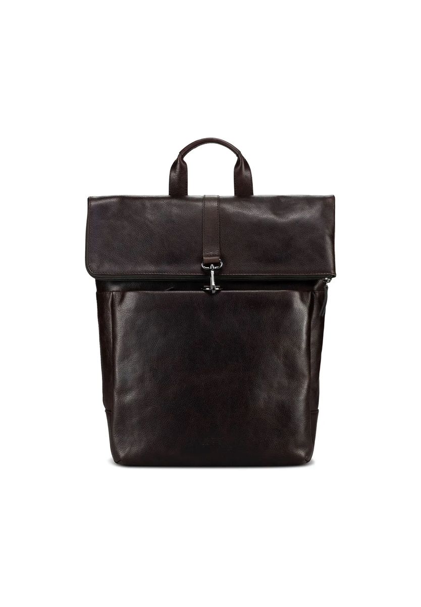Schlanker Roll-Top Lederrucksack