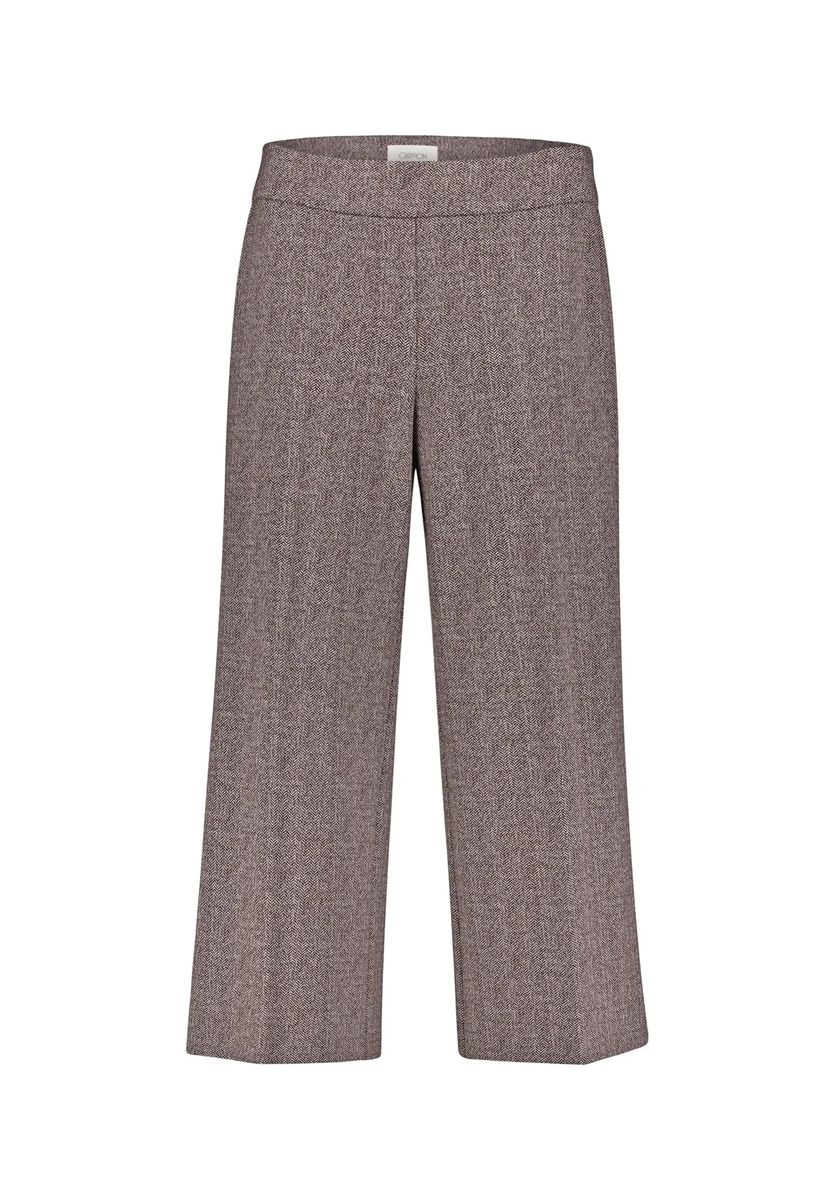 Weite Culotte mit Fischgratmuster