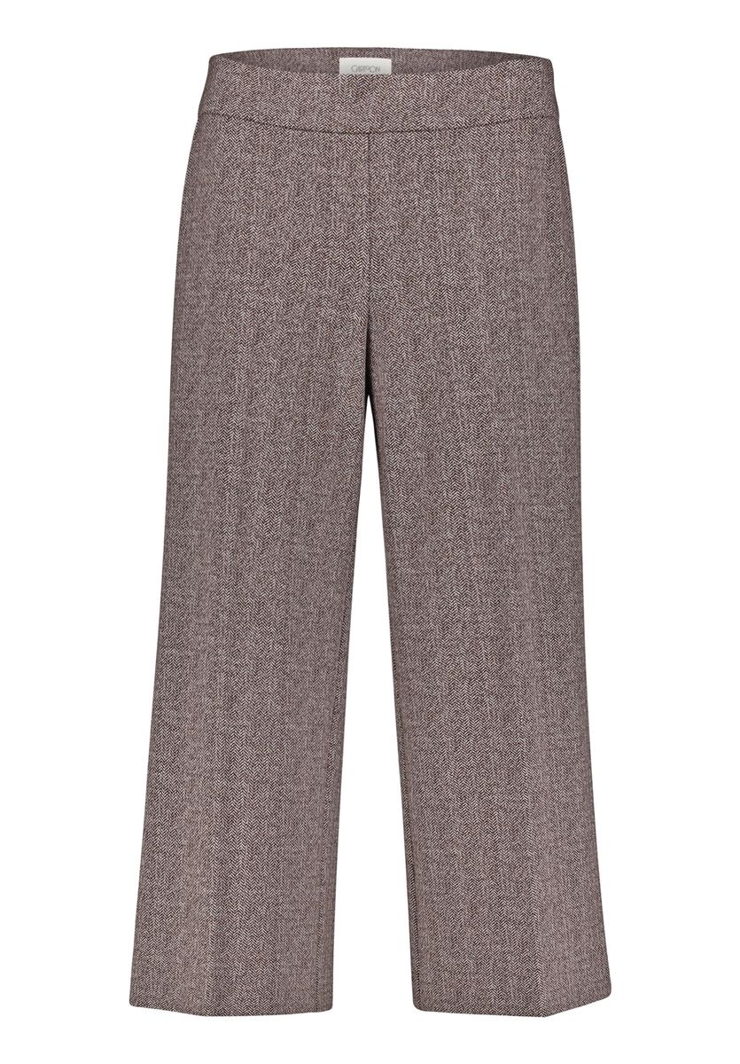 Weite Culotte mit Fischgratmuster