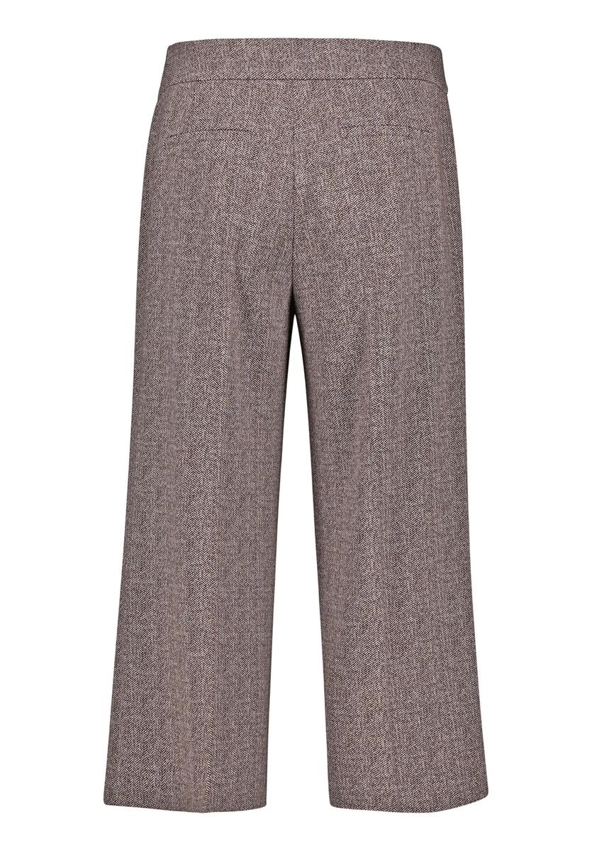 Weite Culotte mit Fischgratmuster