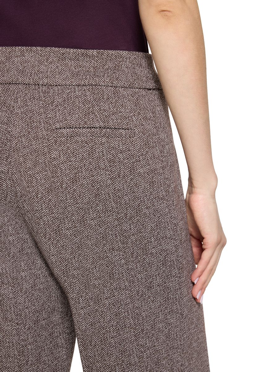 Weite Culotte mit Fischgratmuster