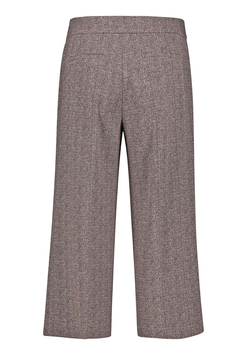 Weite Culotte mit Fischgratmuster
