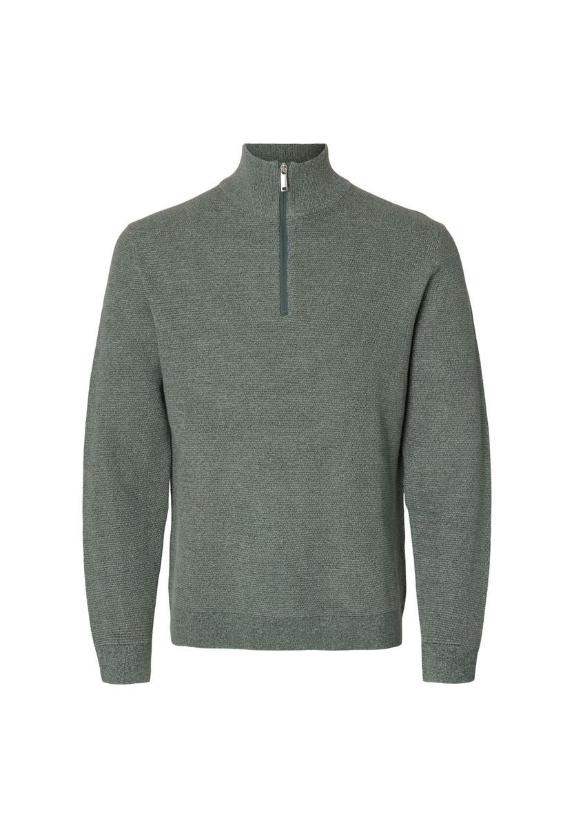 Herren Strukturierter Troyer Pullover