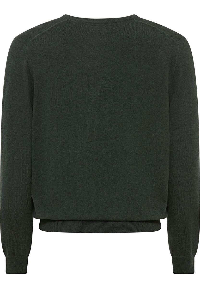 Klassischer Kaschmirpullover mit V-Ausschnitt