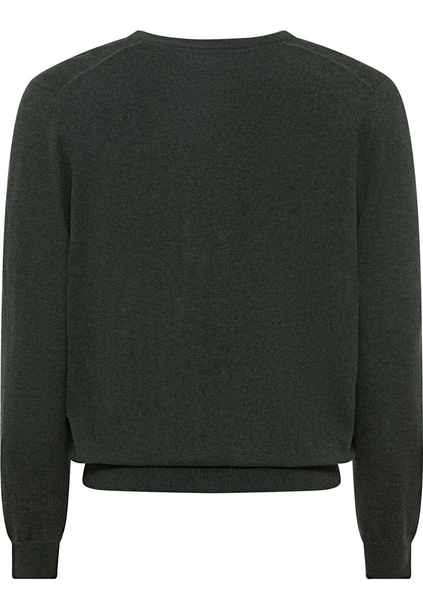 Klassischer Kaschmirpullover mit V-Ausschnitt