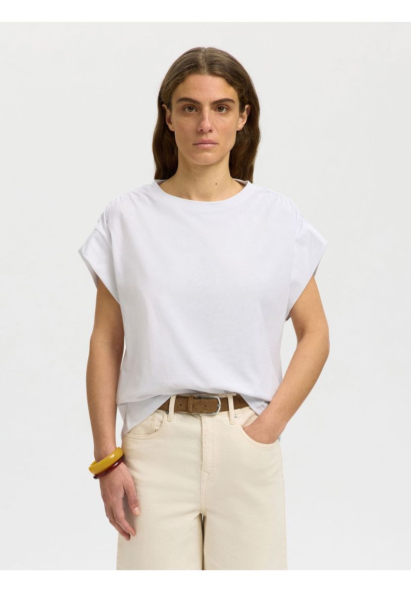 Locker geschnittenes Baumwoll T-Shirt