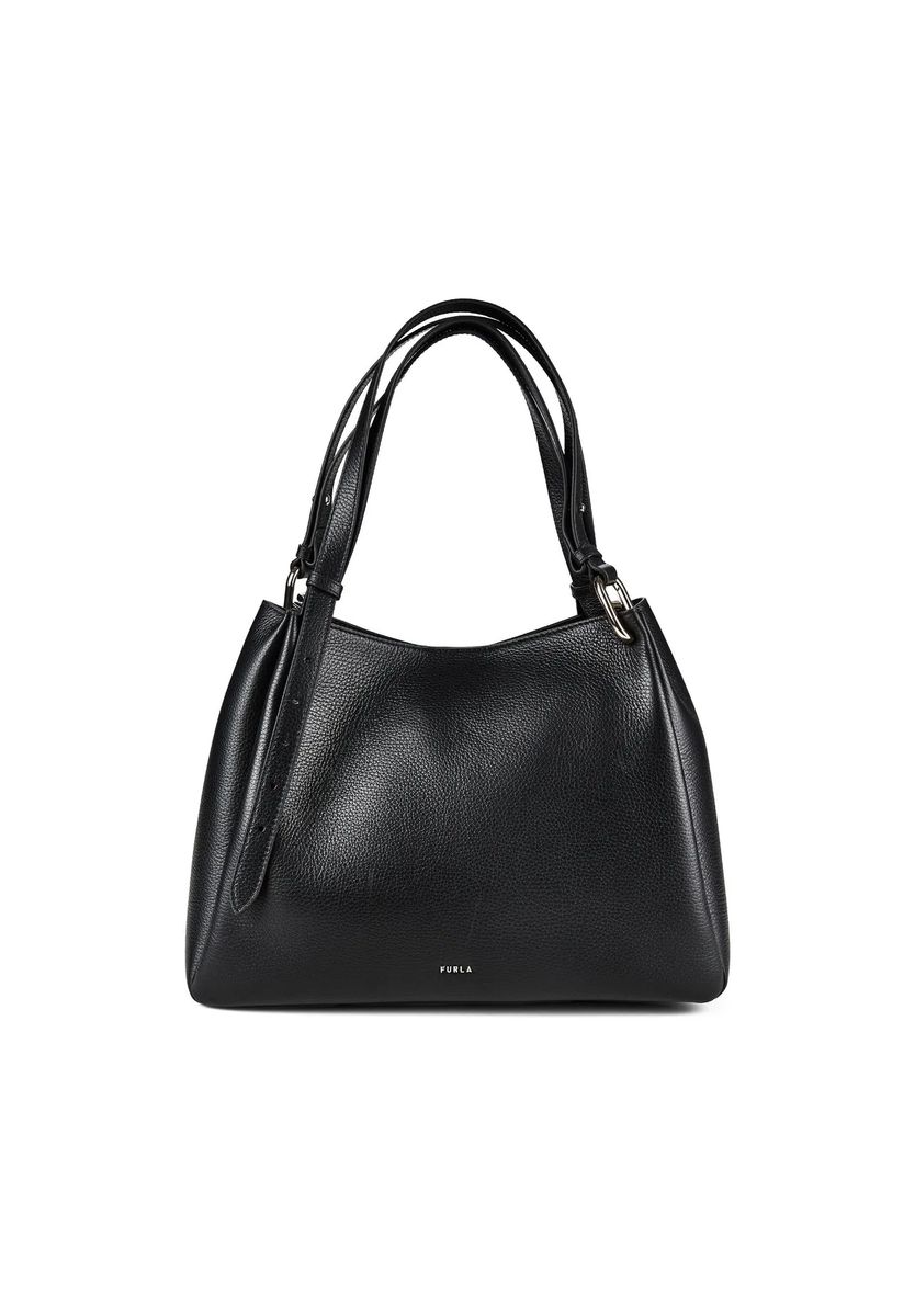 Nuvola Schultertasche aus genarbtem Leder