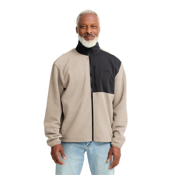Fleecejacke mit Kontrast-Brusttasche