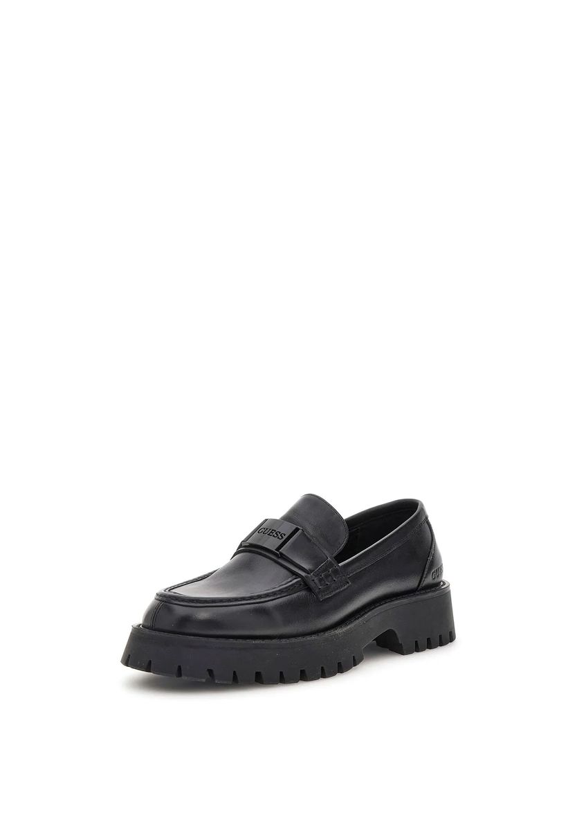 Leder-Loafer mit Chunky Profilsohle