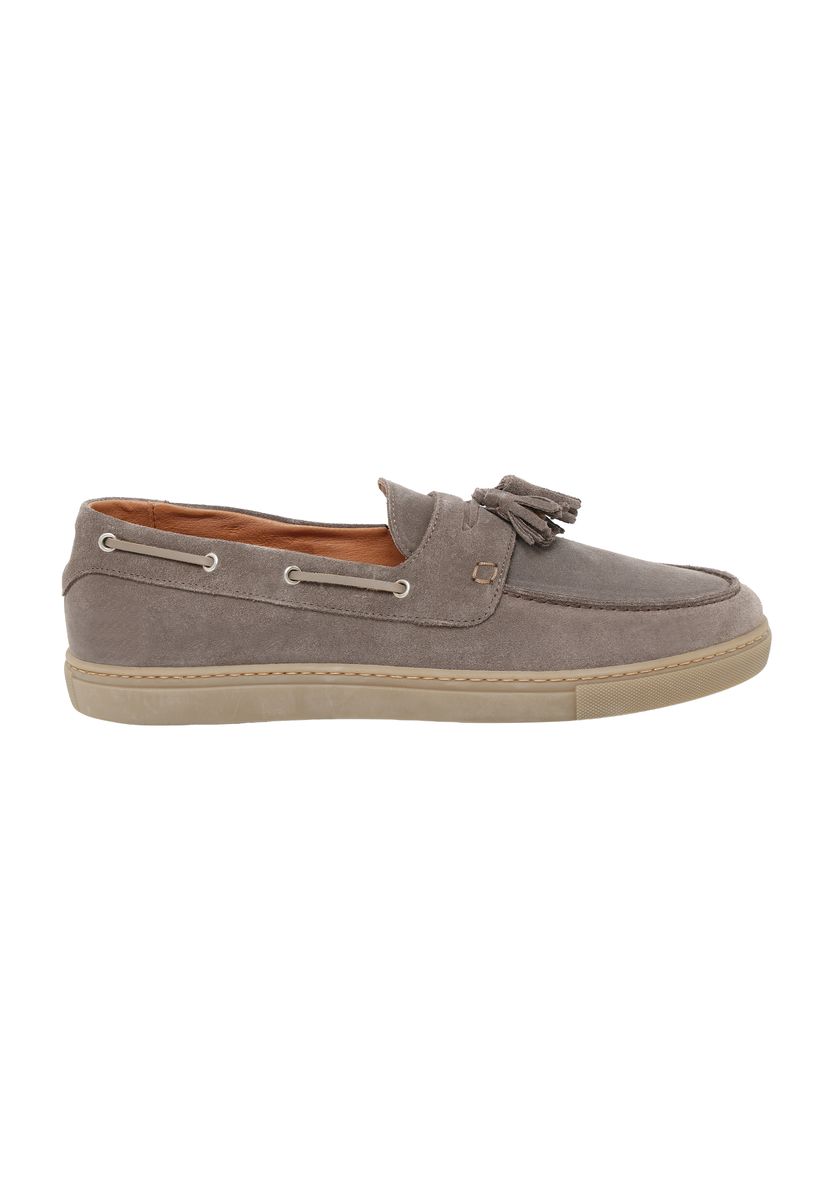 Suede-Loafer mit Quasten