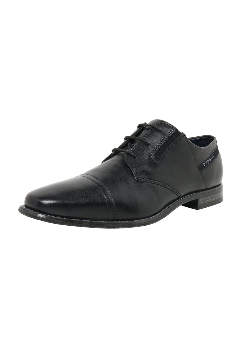 Klassische Leder-Derbys mit Karree-Kappe