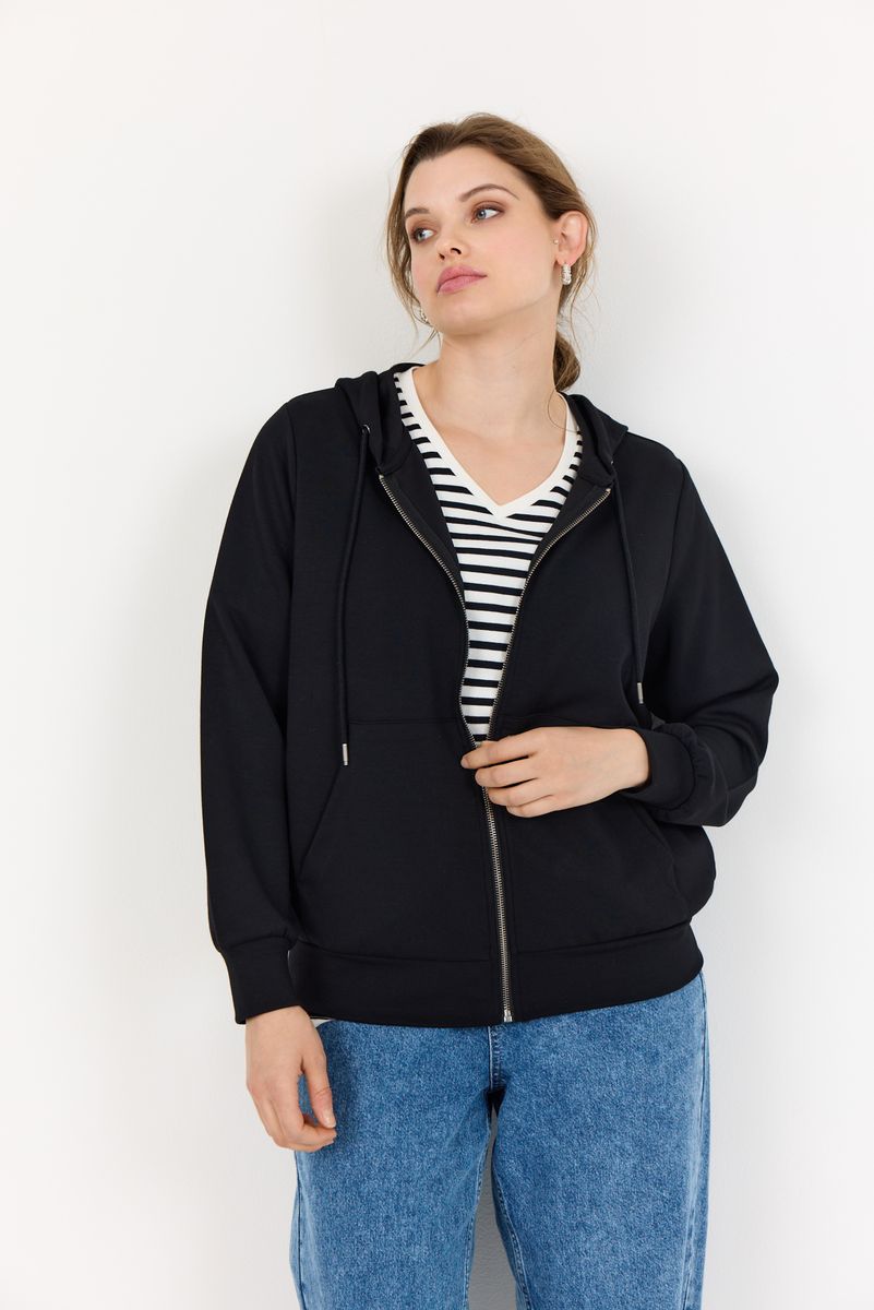 Wasabi CONCEPT Sweatjacke Sabina 74, Kapuze, für Damen, schwarz, 44