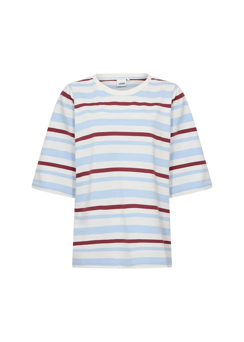 Wasabi CONCEPT Shirt Christel 1, Bio-Baumwolle, für Damen, blau|rot, 46/48