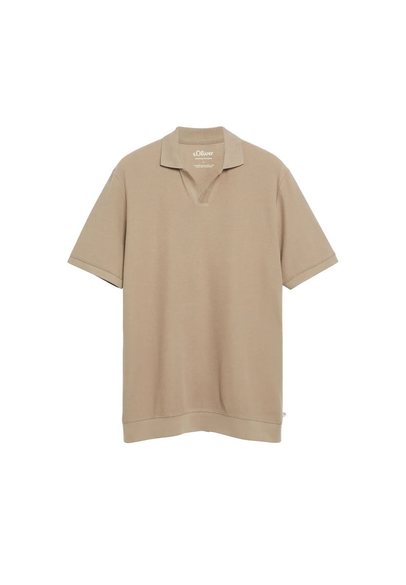 Poloshirt mit offenem Kragen