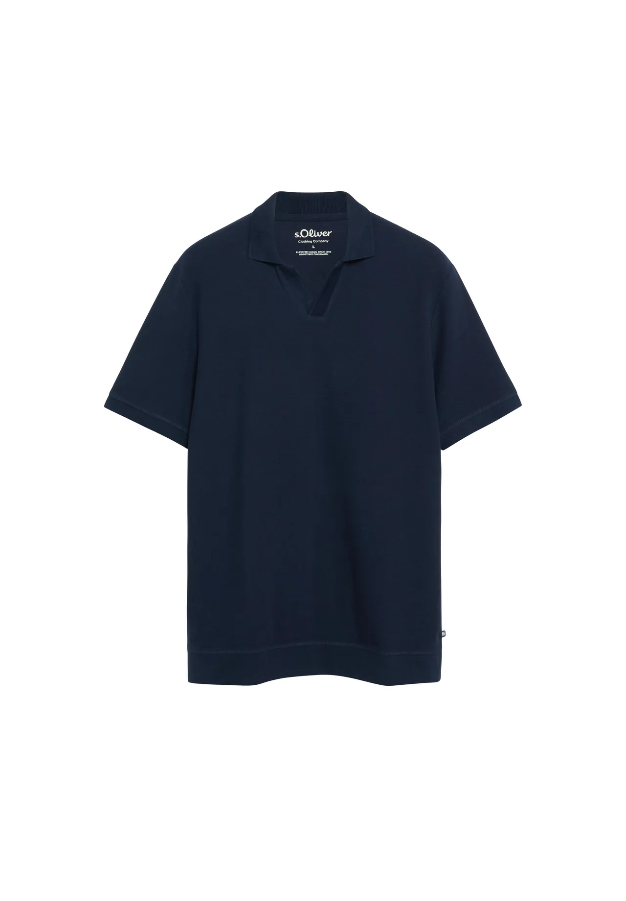 Baumwoll-Polo mit offenem Kragen