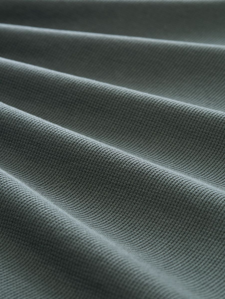 Strukturiertes Waffelstrick Henley-Shirt