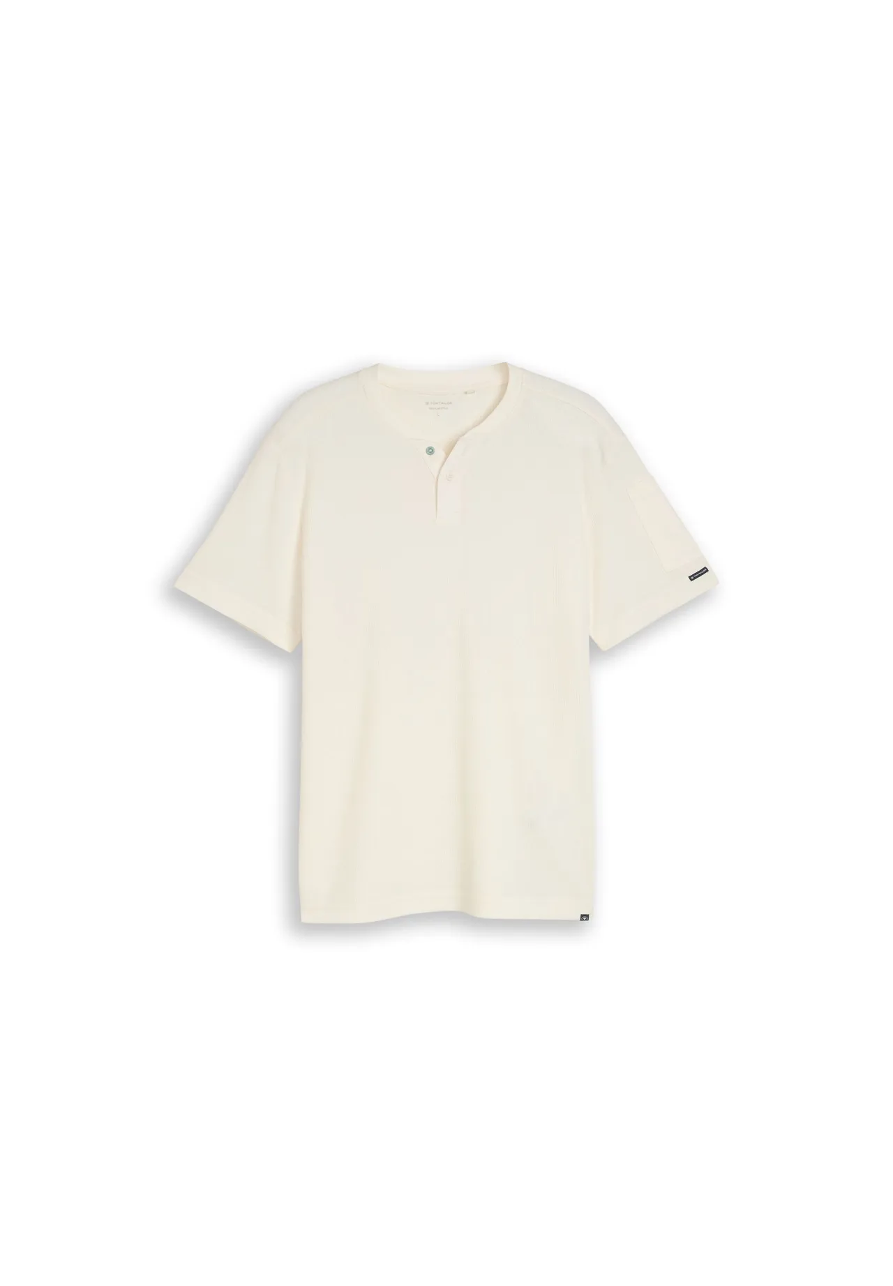 Henley-T-Shirt mit Waffelstruktur