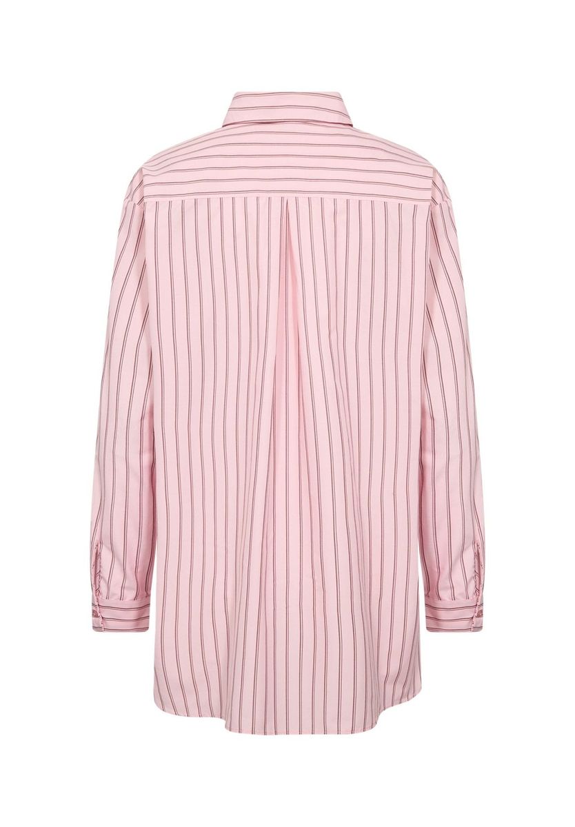 Gestreiftes, langes Hemd mit Knopfleiste
