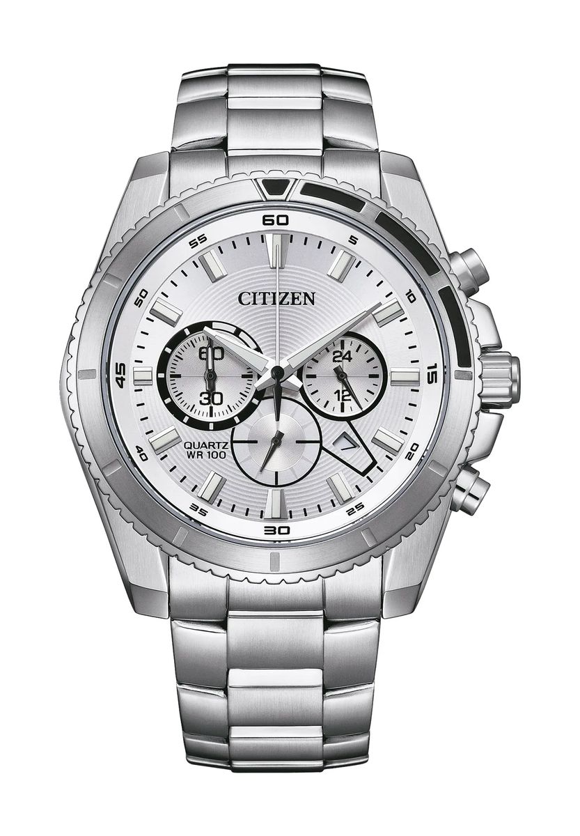 Moderner Edelstahl-Chronograph