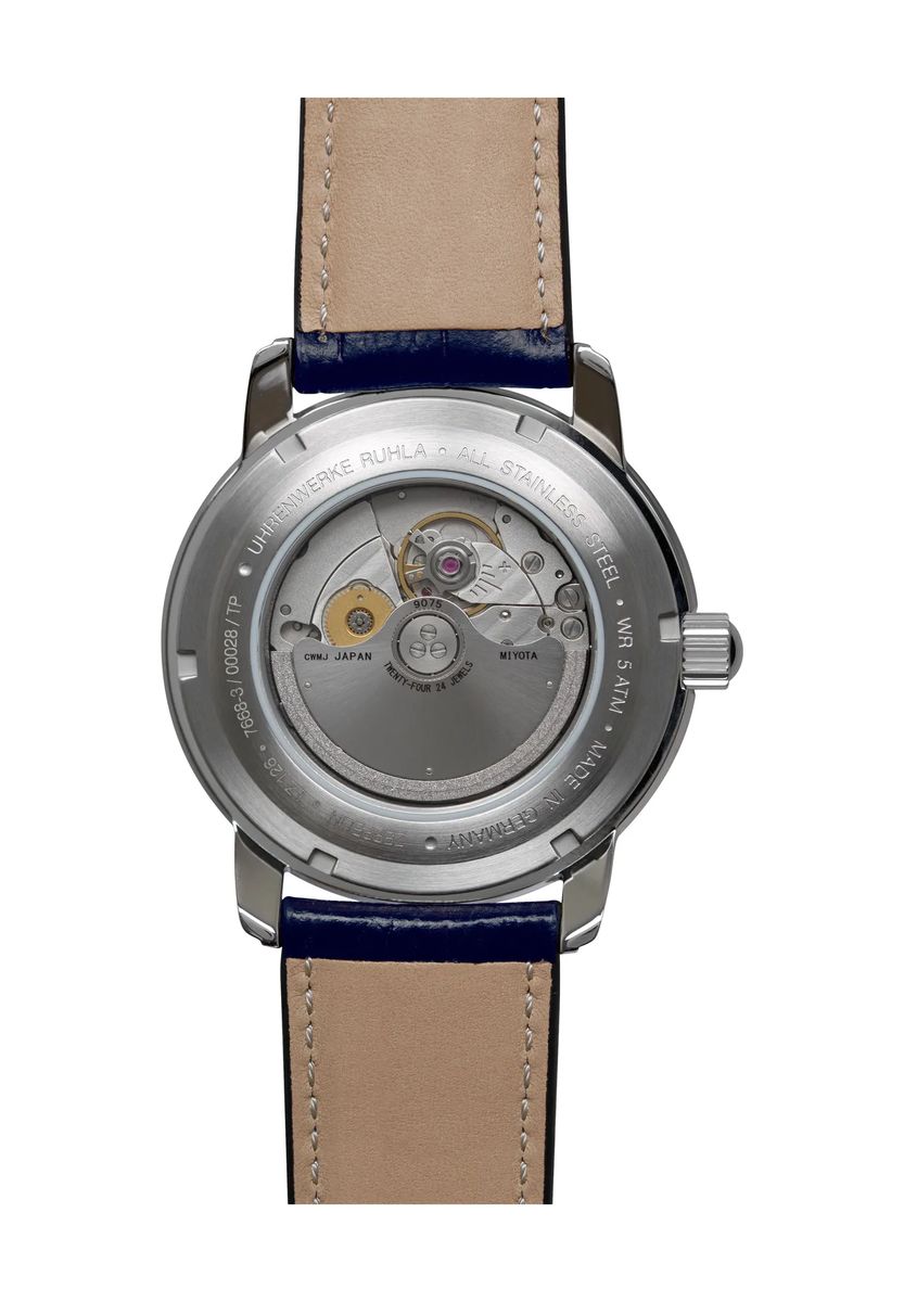 Automatik-GMT-Uhr mit Lederarmband