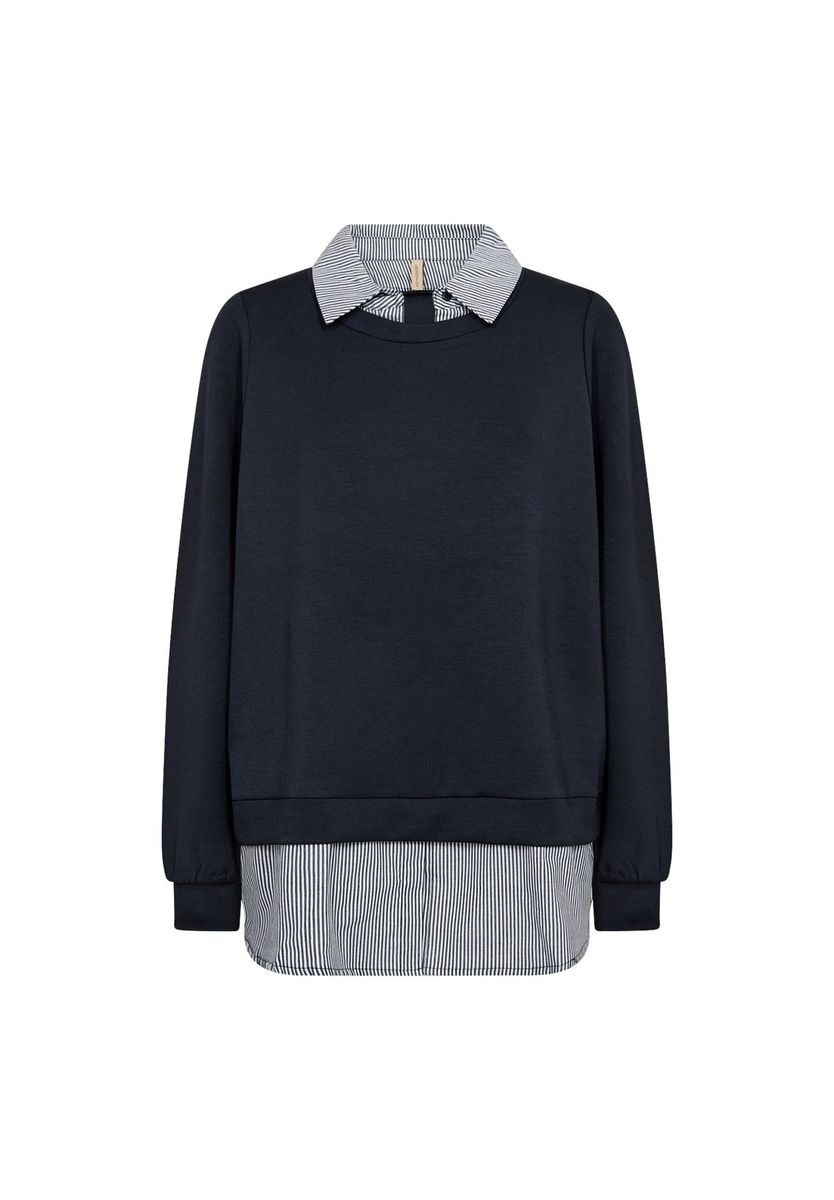 Sweatshirt im Lagen-Look mit Baumwollmischung