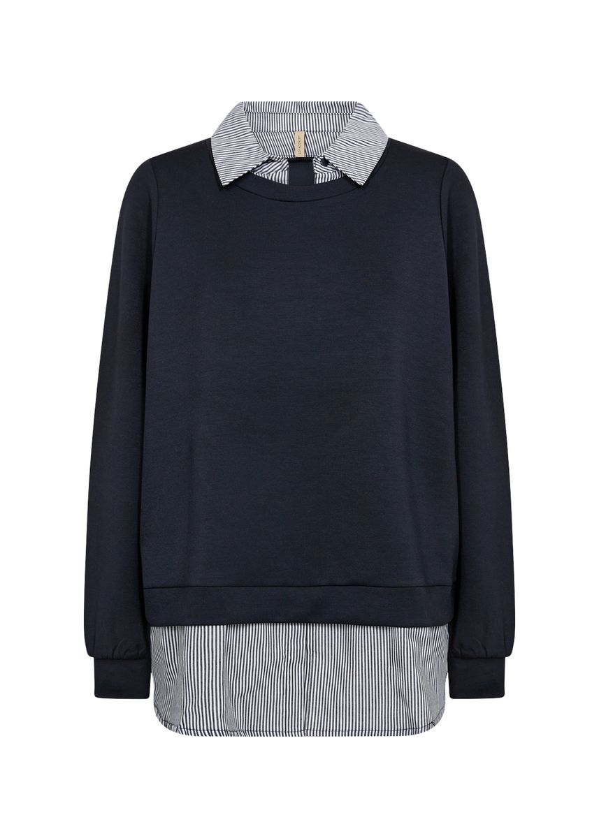 Sweatshirt im Lagen-Look mit Baumwollmischung