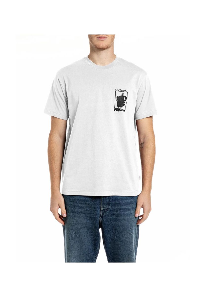 T-Shirt mit Musik-Collagen-Grafik