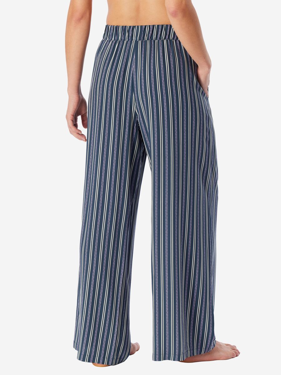 Gestreifte Loungehose mit weitem Bein
