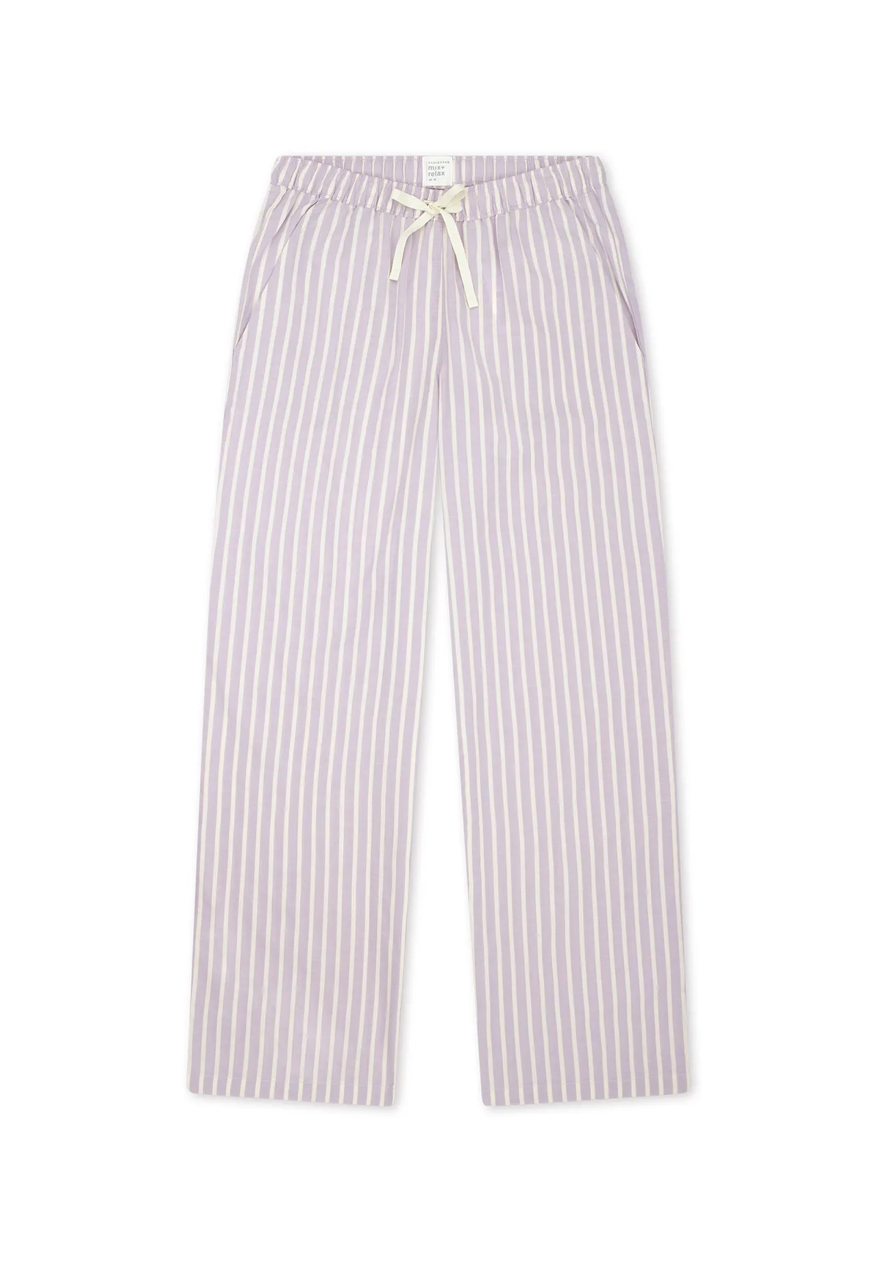Gestreifte Lounge-Hose mit weitem Bein