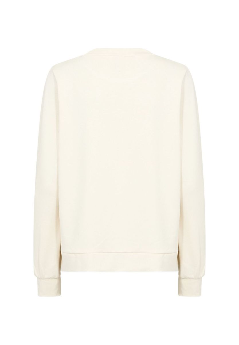 Beiges Sweatshirt mit Grafikdruck und lockerer Passform