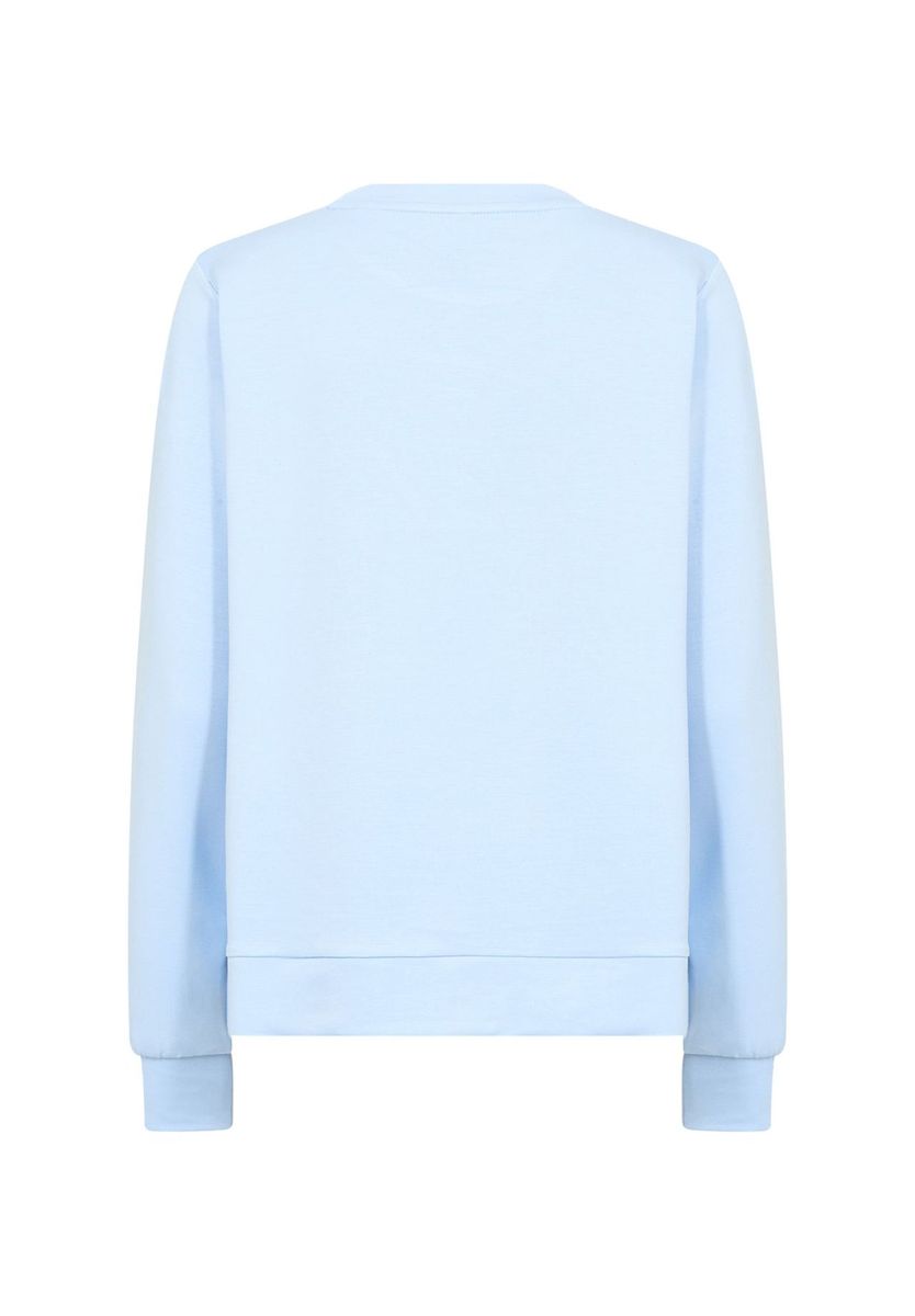 Damen Hellblaues Sweatshirt mit Blumenmuster