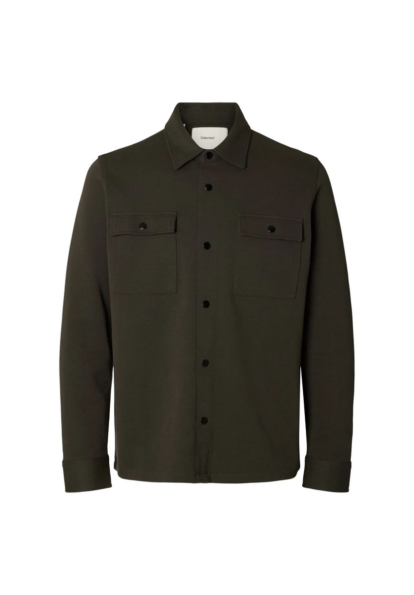 Strukturiertes Overshirt aus Bio-Baumwolle