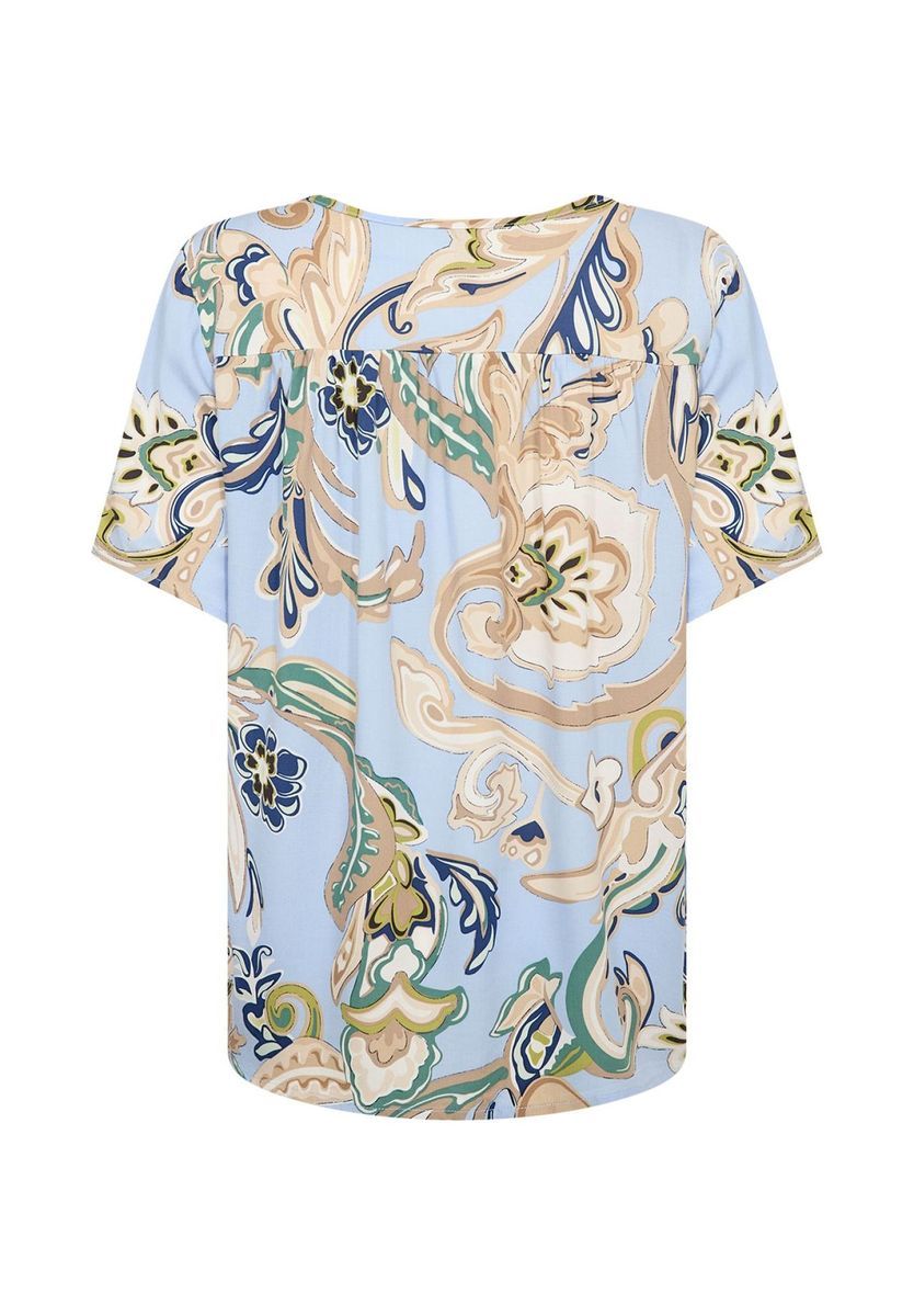 Kurzarmshirt mit Rundhalsausschnitt und Paisley-Print