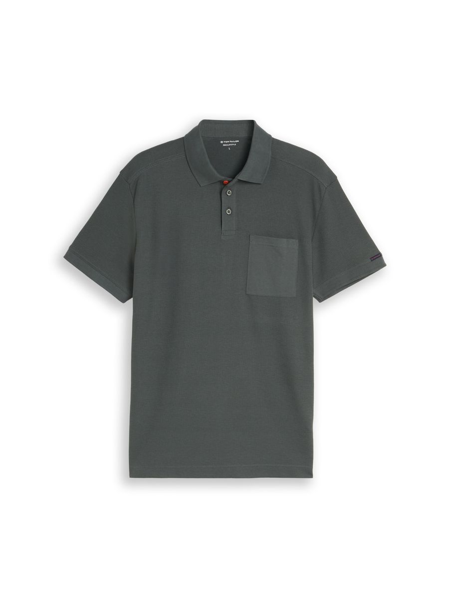 Polo-Shirt mit Waffelstruktur
