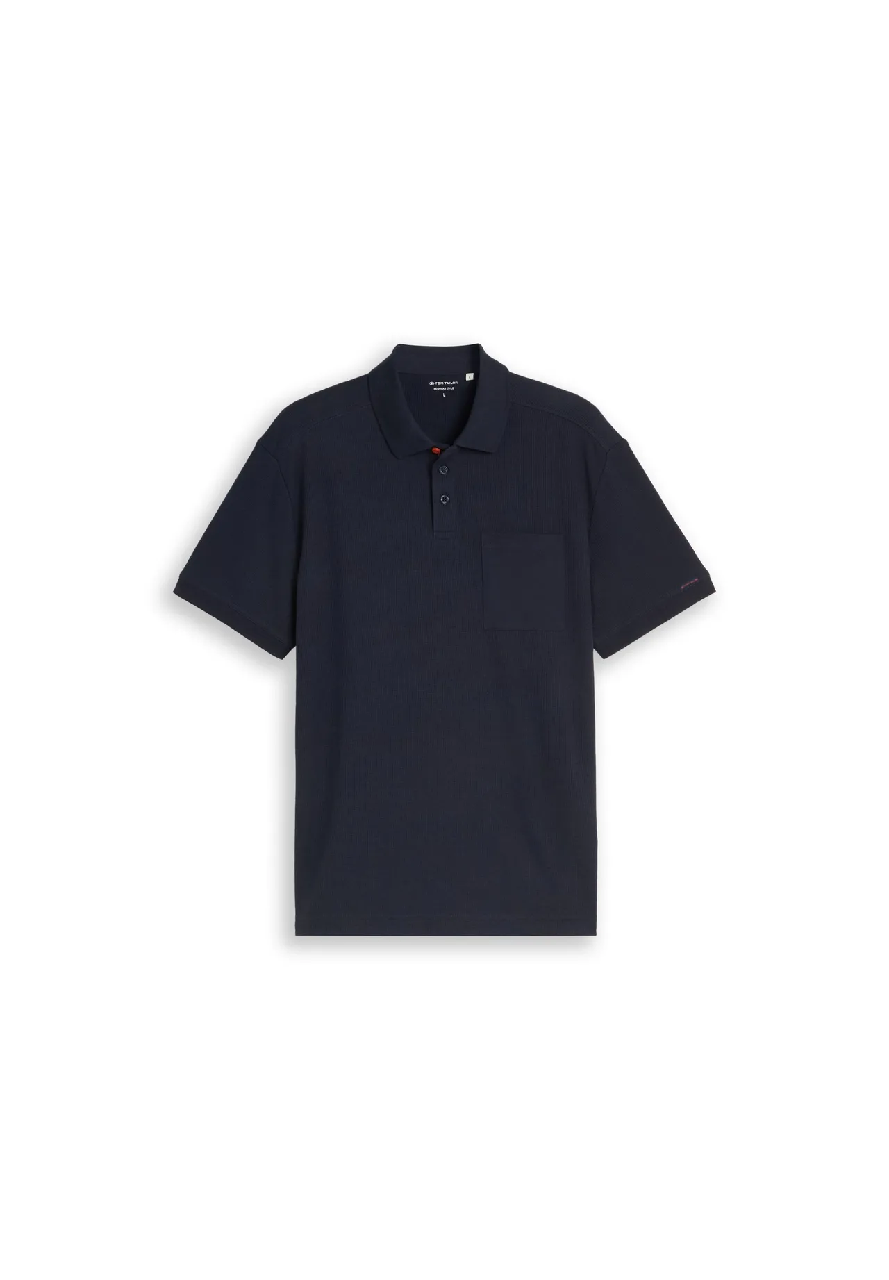 Strukturiertes Polo-Shirt mit Brusttasche