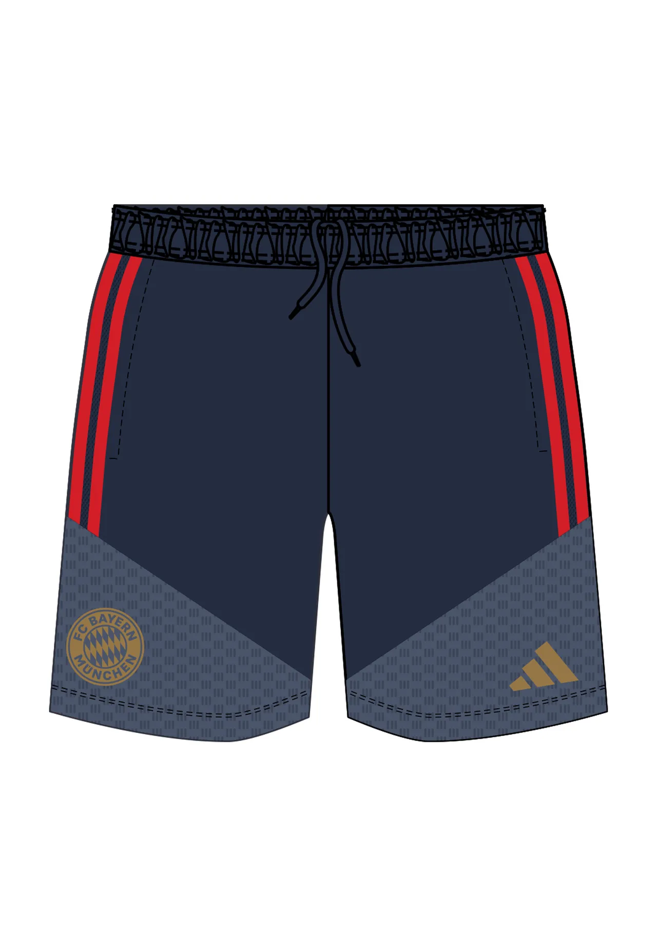 Trainingsshorts mit grafischem Saum