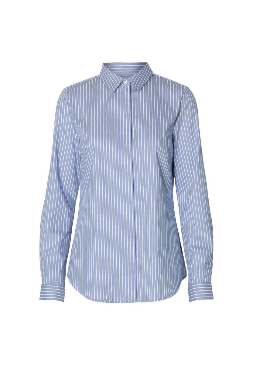 SELECTED FEMME Hemdbluse Romie, Knopfleiste, für Damen, blau, 36