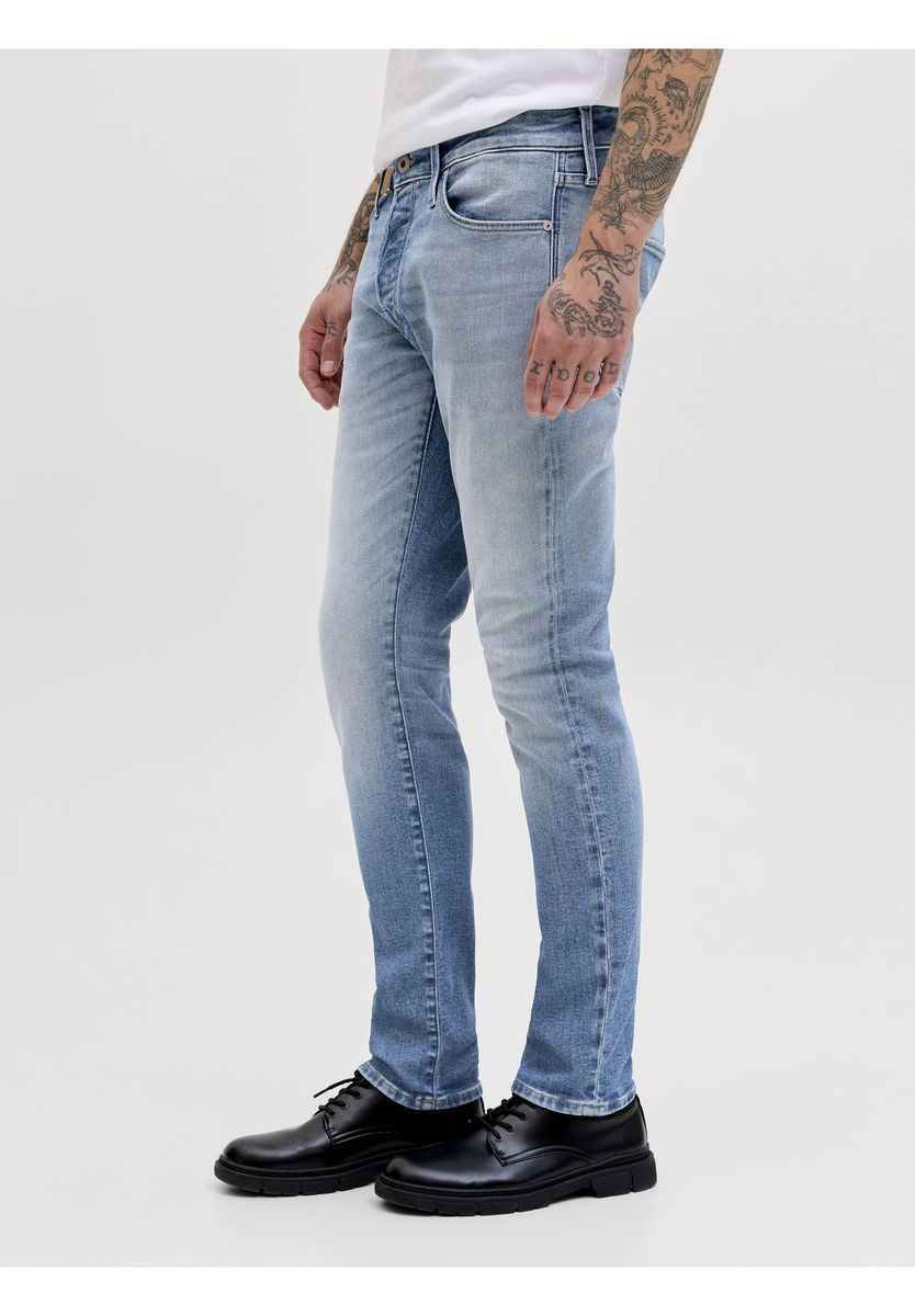 Herren Jeanshose Slim Fit in heller Waschung