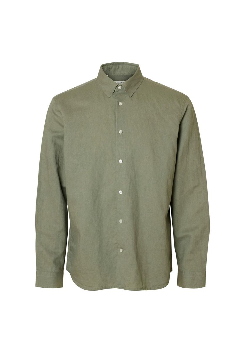 Klassisches Langarm-Hemd mit Knopfleiste