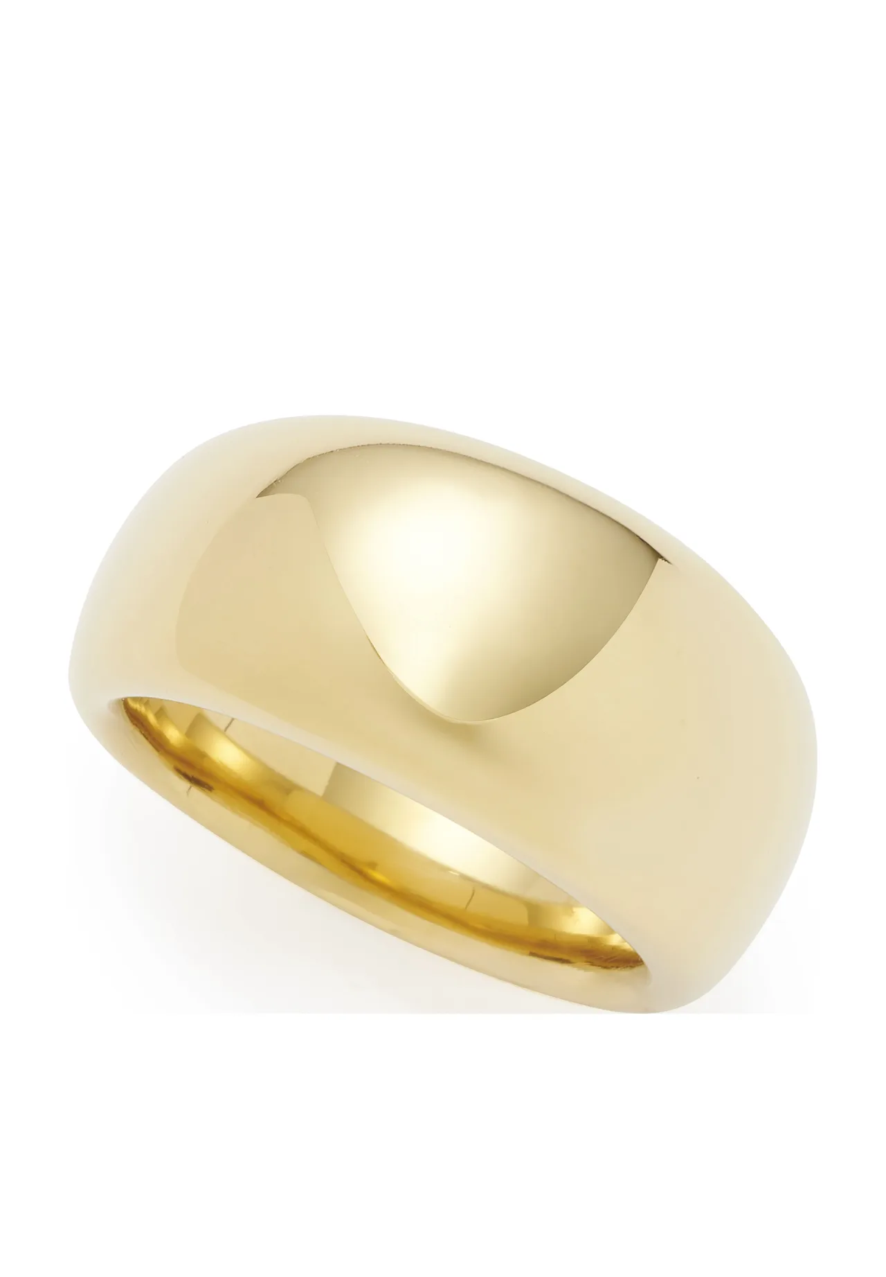 Markanter gewölbter goldener Bandring