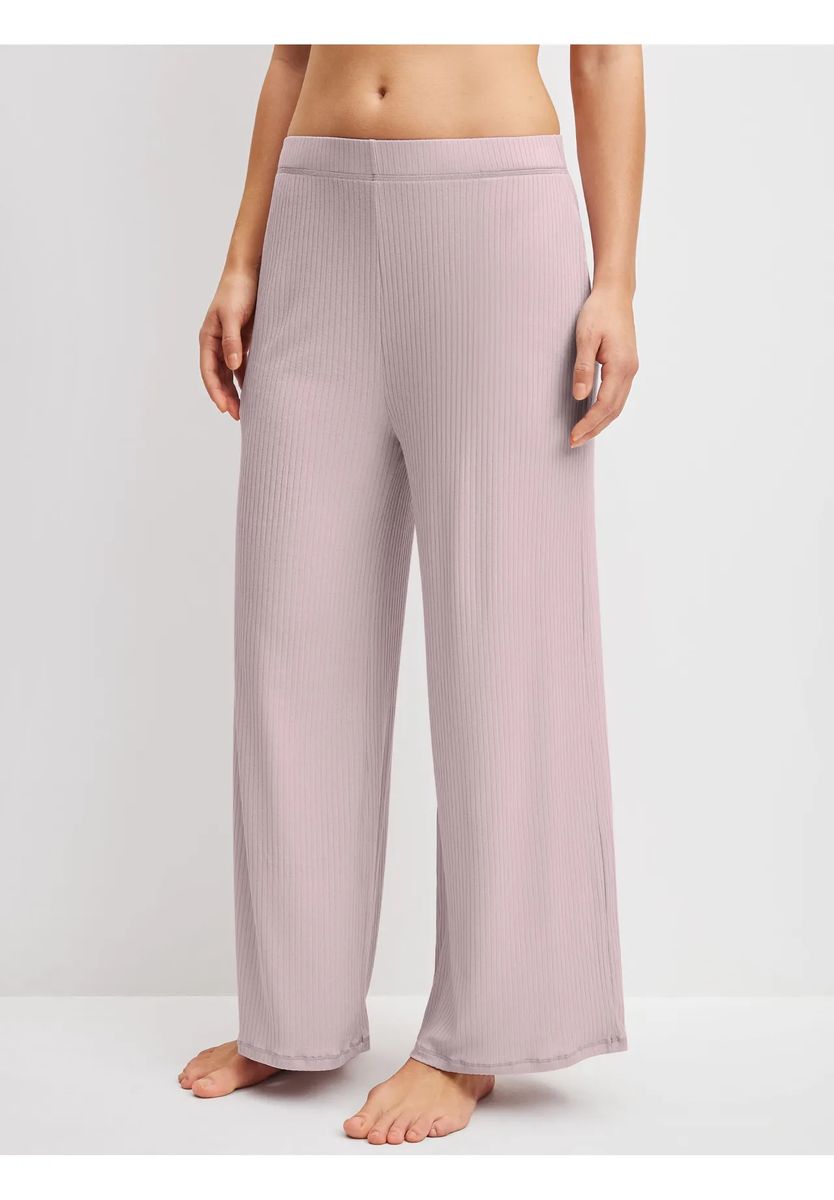 Weite Loungehose mit Rippstruktur